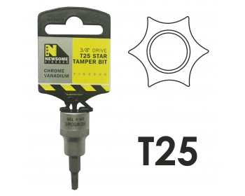 T25 3/8in Drive Tamperproof Star Bit